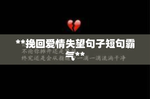 **挽回爱情失望句子短句霸气**