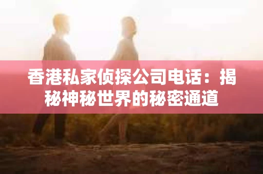 香港私家侦探公司电话：揭秘神秘世界的秘密通道