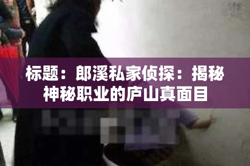 标题：郎溪私家侦探：揭秘神秘职业的庐山真面目