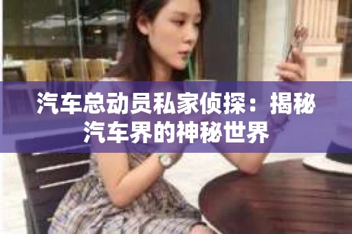 汽车总动员私家侦探：揭秘汽车界的神秘世界
