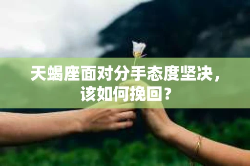 天蝎座面对分手态度坚决，该如何挽回？
